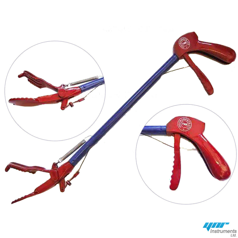 RED & BLUE SNAKE LIZARDS TONGS CATCHER REPTILE HANDLING TOOL 40" YNR 01612119826