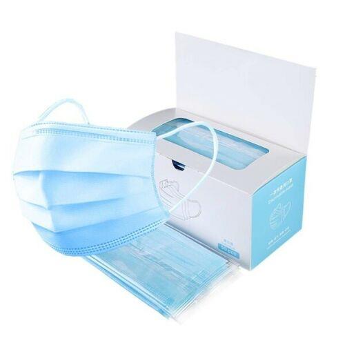3 Ply Disposable Face Mask Protect Mouth Guard Cover Face Respiration Surgical Mask UK - 5-50 Pcs