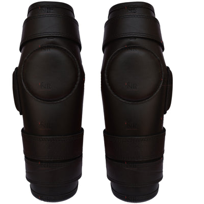3 STRAP POLO & RIDING KNEE GUARDS REAL LEATHER PADDED-SUPREME QUALITY