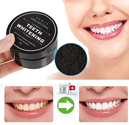 Charcoal Teeth Tooth Whitening Powder Natural Organic Toothpaste Toothbrush Oral