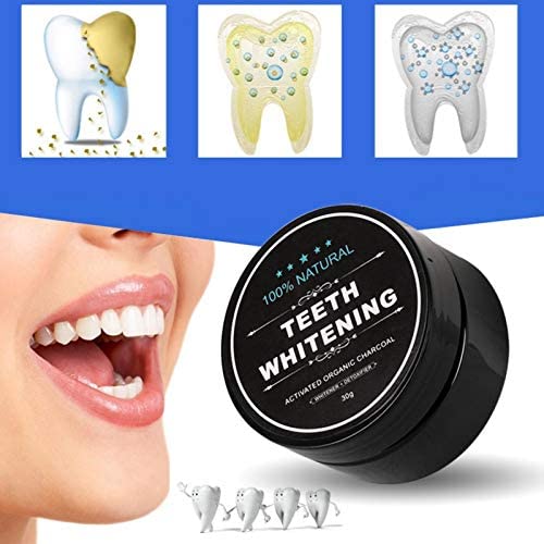 Charcoal Teeth Tooth Whitening Powder Natural Organic Toothpaste Toothbrush Oral