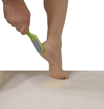 Erlinda LadyStone Ceramic Double Side FOOT RASP Dead Skin File Feet Scrubber Pedicure Germany - Green