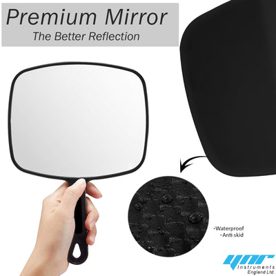 Hand Held Mirror Professional Salon Style Handheld Vanity Mirror Makeup Tool New - Pink