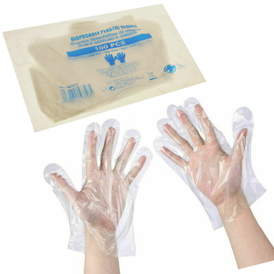 Disposable Plastic Gloves - Cooking, Cleaning, Food Handling, Protection - One Size Fits Most