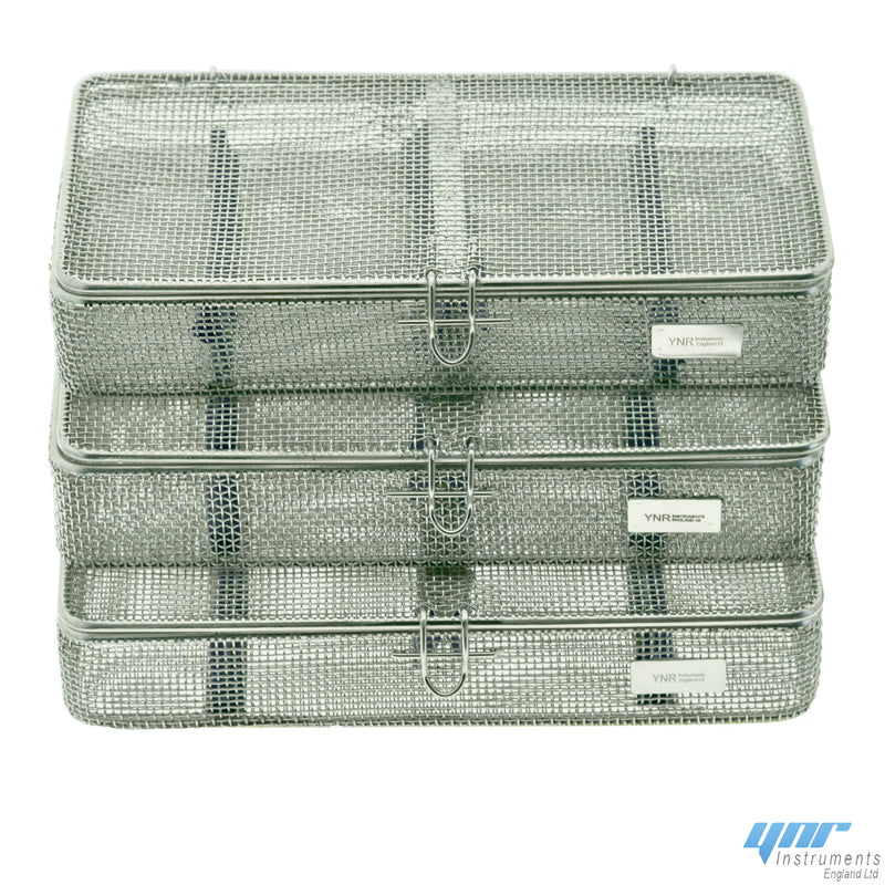 Sterilisation Cassette Rack Tray Autoclave Sterilizer Perforated Mesh Box Hygiene