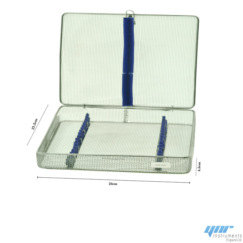 Sterilisation Cassette Rack Tray Autoclave Sterilizer Perforated Mesh Box Hygien