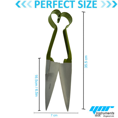 14" Sheep Shears Hand Shear Clipper Topiary Made Of Quality Steel Green Livestock Supplies