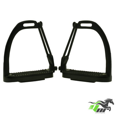 YNR England Black Peacock Safety Stirrups Iron Steel Horse Riding Equestrian Treads