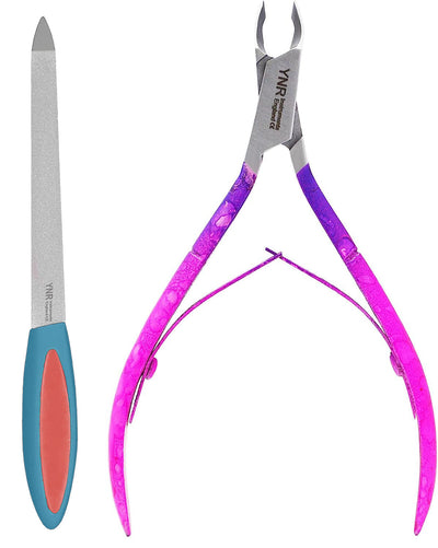 Professional Cuticle Nippers Nail File Stainless Steel Cuticle Cutters and Remover Nipper Scissors, Nail Care