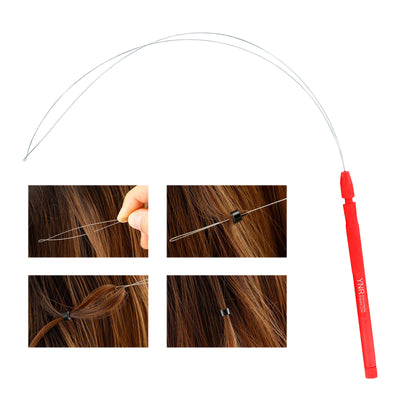 Hair Extensions Wire Pulling Hoop Loop Tool Nano Ring Micro Hook Threader Needle
