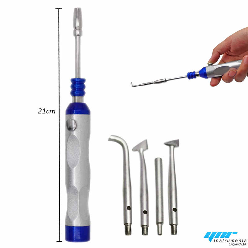 Automatic Crown Removal Gun Dentist Surgical Tool with 4 Attachments Dental CE