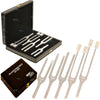 YNR England Pro Tuning Fork Chakra Set 5 Aluminium Stainless Steel Diagnostic CE