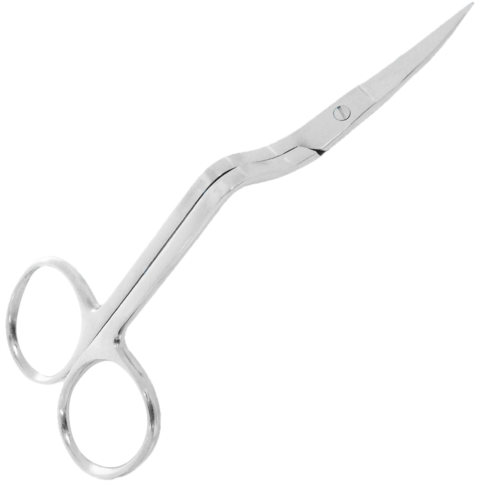 Applique Duckbill Scissors 5 inch Needlework Paddle Shaped Offset Handle  Bent