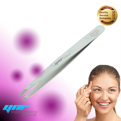 YNR Pro Eyebrow Tweezers Professional Slanted Tip Hair Removal Beauty Salon New