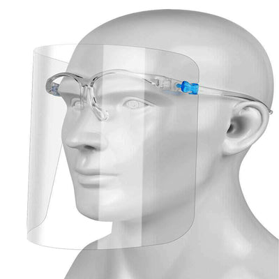 FULL FACE SHIELD COVERING ANTI-FOG CLEAR GLASSES SAFETY PROTECTION VISOR GUARD