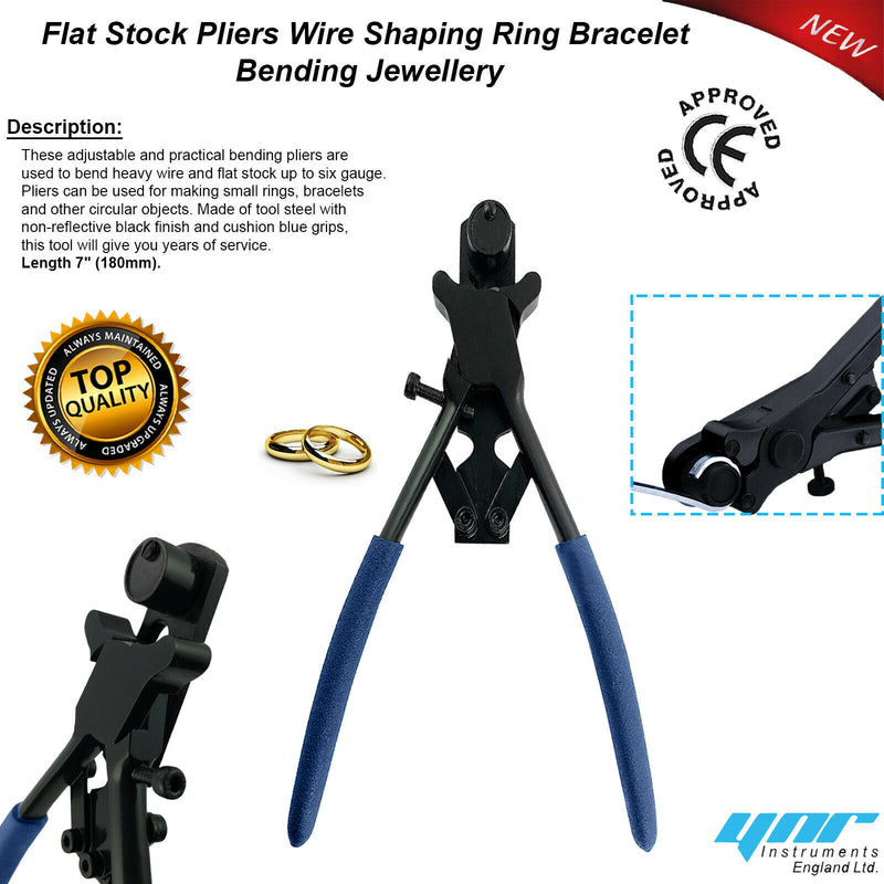 JEWELLERY RING AND BRACELET FLAT STOCK PLIERS SHAPING BENDING FORMING 7.0" BLACK