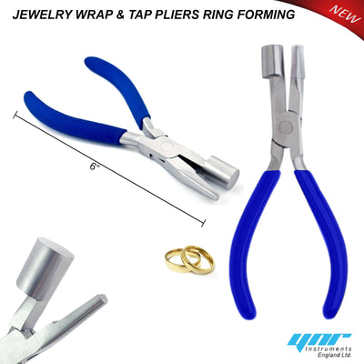 JEWELRY WRAP & TAP PLIERS RING FORMING BAIL MAKING WIRE LOOPING ~ MEN RING SIZE