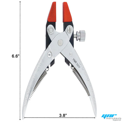 PARALLEL ACTION FLAT NOSE PLIERS ADJUSTABLE NYLON JAWS JEWELLERY WATCH TOOL 17CM