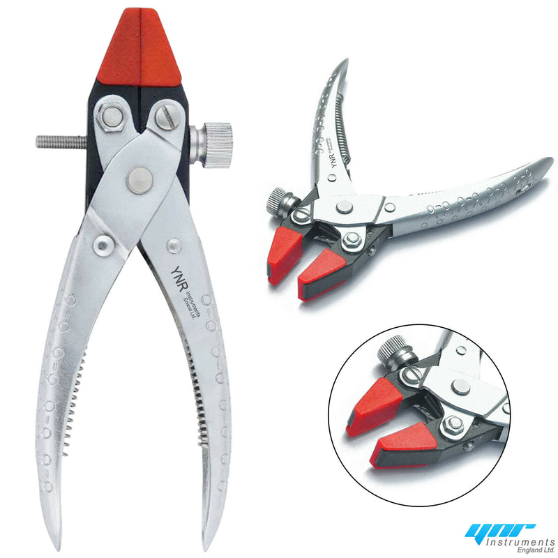 PARALLEL ACTION FLAT NOSE PLIERS ADJUSTABLE NYLON JAWS JEWELLERY WATCH TOOL 17CM