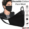 Cotton Face Mask Protective Covering Mouth Masks Washable Reusable Black LOT UK