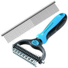 Pet Dog Dematting Comb Grooming Tool Kit, Professional Deshedding Comb Undercoat Rake, Remove Loose Knots