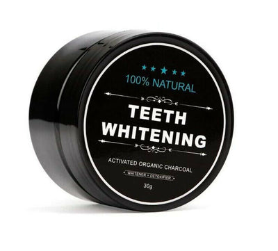 Charcoal Teeth Tooth Whitening Powder Natural Organic Oral Toothpaste with Bamboo Toothbrush Brush