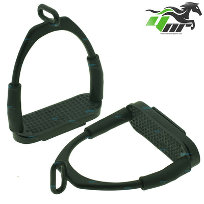 YNR® Flexi Safety Stirrups Horse Riding Bendy Irons For Equestrian Saddles Tack