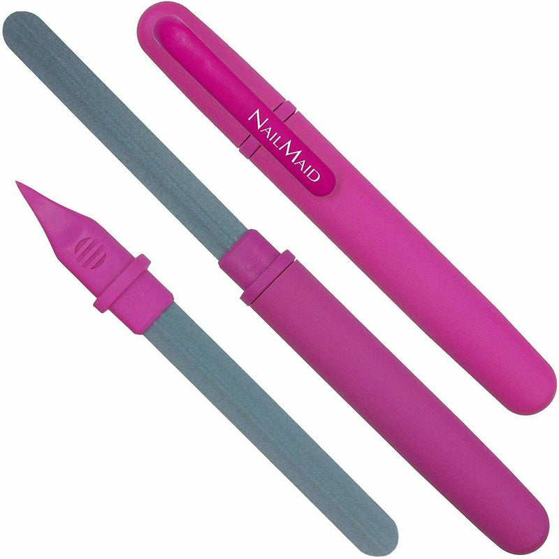 Erlinda Double Sided Nail Maid Neon Ceramic Nail File Foot File Grit Manicure Pedicure Germany - Pink