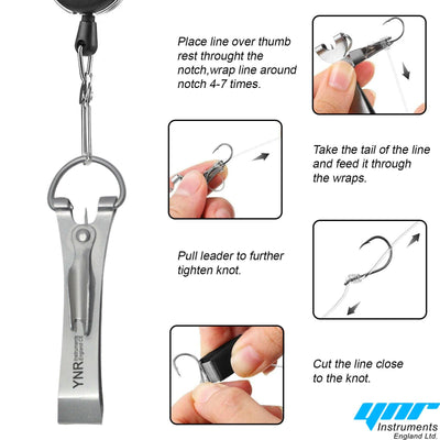 Fishing Quick Knot Tool Fast Tie Nail Knotter Line Cutter Clipper Nipper Hook UK