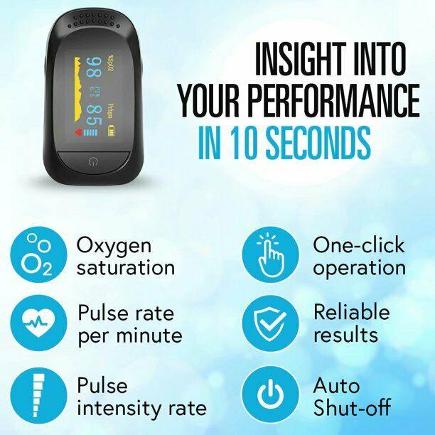 UK Fingertip Pulse Oximeter Blood Oxygen Saturation SpO2 Finger PR Monitor UN