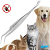 Flea Remover Fork Pet Dog Cat Tick Removal Grooming Tool Tweezers Double Sided