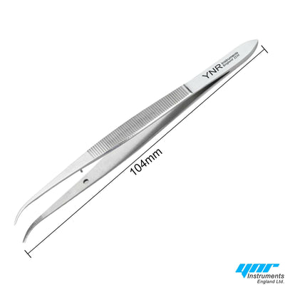 IRIS SERRATED TOOTHED CURVE SURGERY DISSECTING DRESSING FORCEPS TWEEZERS 10 cm