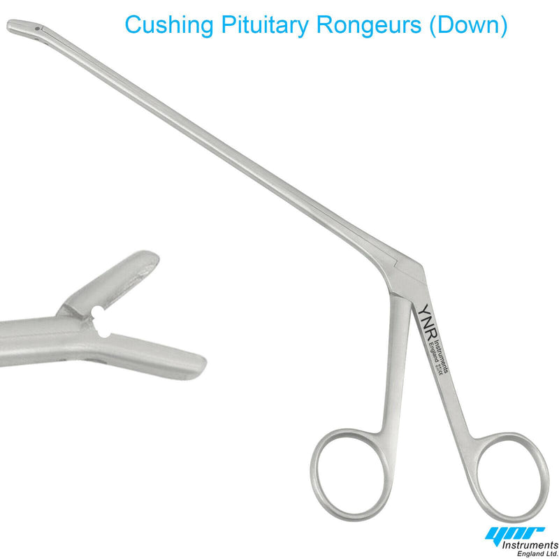 3 Pcs SET CUSHING PITUITARY RONGEUR 8" 2x10mm CUP UP STRAIGHT DOWN ENT SURGICAL