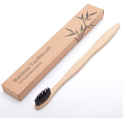 Eco Friendly Bamboo Toothbrush Natural Biodegradable Wood Medium Bristles Adult
