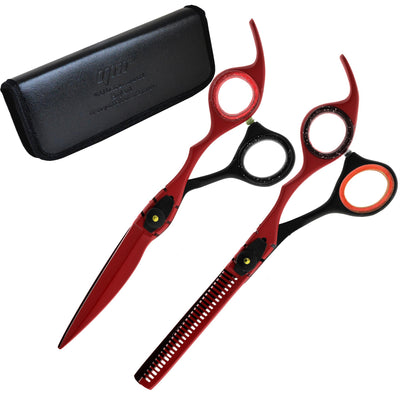6" Hairdressing Scissors Barber Salon Hair Cutting & Thinning Shears Razor Sharp Set