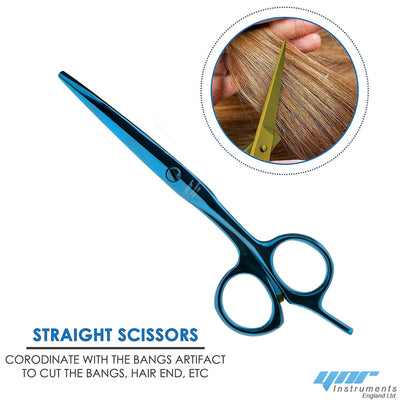 6" Professional Hairdressing Slim Scissors Barber Salon Hair Cutting Shears Razor Sharp With Case