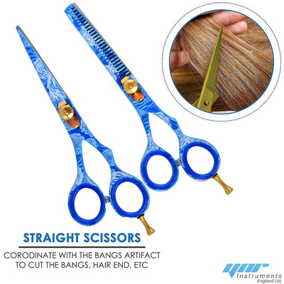 5.5" Hairdressing Scissors Barber Salon Hair Cutting & Thinning Shears Razor Sharp Set