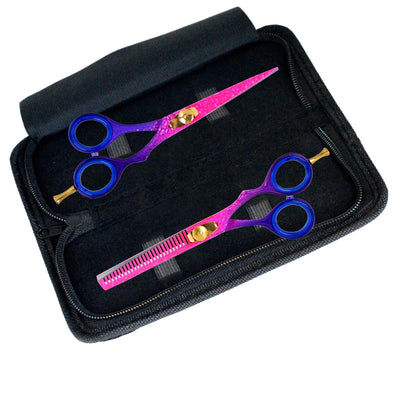Professional Hairdressing Scissors Set (5.5 Inch) Hair Cutting Scissor & Thinning Scissor With Case – Perfect for Men, Women, Children, and Adults