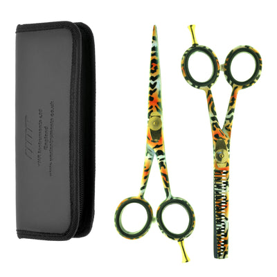 Hairdressing Cutting Scissors Barber and Thinning Salon Shears Set Case 5.5 inch