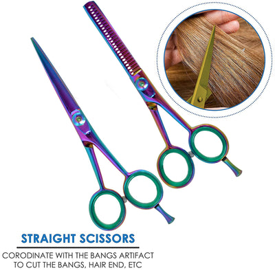 Hairdressing Scissors | 5.5 Inch Hair Scissors Thinning Scissors Set | Stainless Steel Razor Edge Blades | Barber Hair Cutting Professional