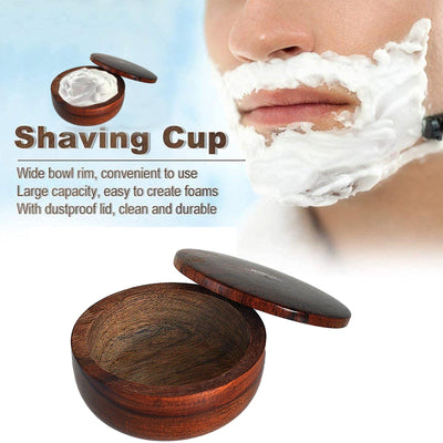 Cereal Bowl Shave Soap Bowl with Lid Dark Wood Stores Men's Shave Soap