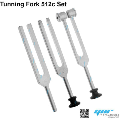 Medical Tuning Tunning Fork Chakra 3pcs 512C Set Aluminium Weight Handle Shuffle