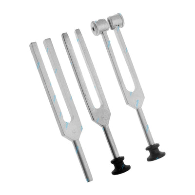 512C Set Medical Tuning Tunning Fork Chakra 3pcs  Aluminium Weight Handle Shuffle