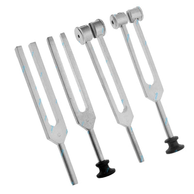 256C Set Medical Tuning Tunning Fork Chakra 4pcs  Aluminium Weight Handle Shuffle