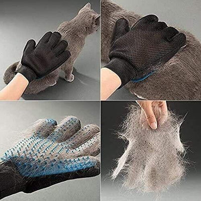 Pet Dog Cat Rabbits Horses Grooming Deshedding Glove Bath Brush Comb Rubber Glove Hair Fur Grooming Massaging Mitten