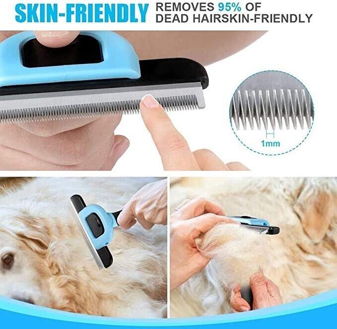 Dog and Cat Brush Pet Grooming Brush for Shedding, for Small, Medium & Large Ideal Deshedding Tool,Mats and Tangles Removing for Long & Short Haired Pets