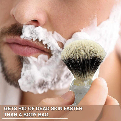 Men's Badger Hair Shaving Brush Pure Crystal Handle Beard Brush For Him