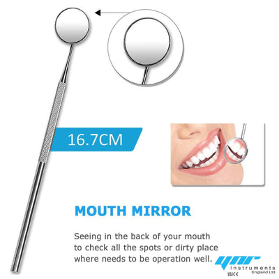 Dental Tooth Cleaning Kit Dentist Scraper Pick Tool Tweezer Mirror Flos Remover