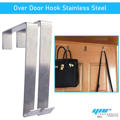 Over Door Hook Stainless Steel Reversible Cupboard Drawer Metal Hooks Hanger DIY