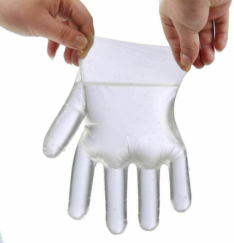 Disposable Plastic Gloves - Cooking, Cleaning, Food Handling, Protection - One Size Fits Most